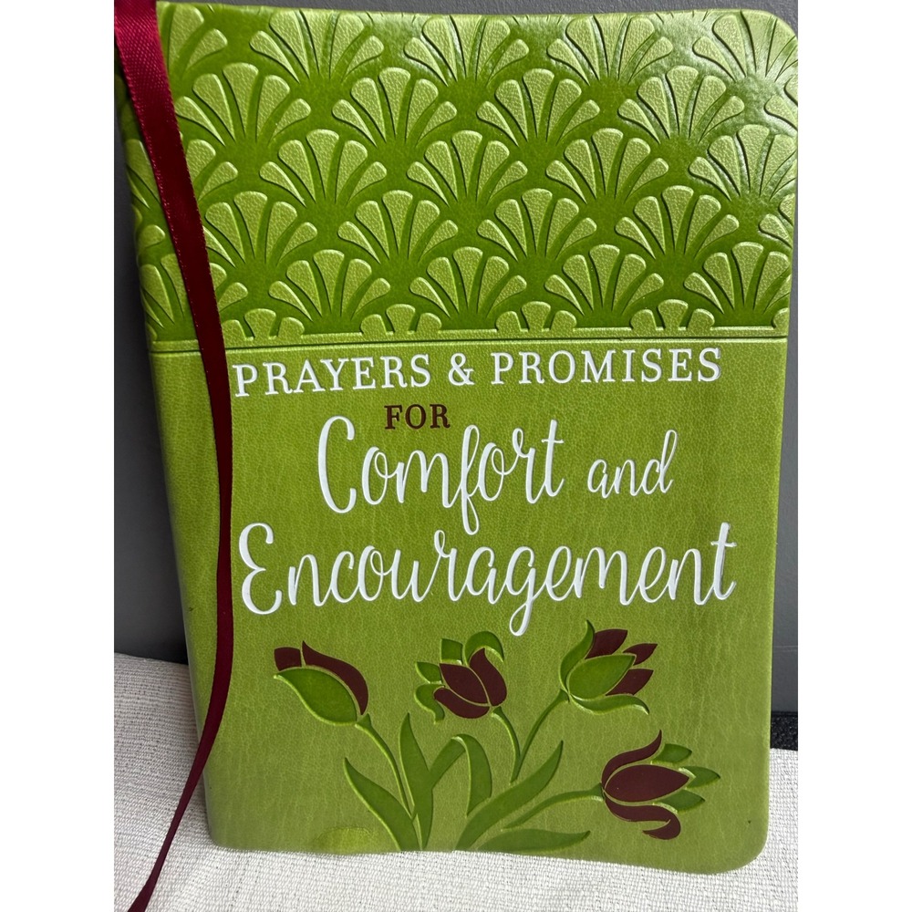 Prayers & Promises for Comfort and Encouragement Green Faux Leather Devotional